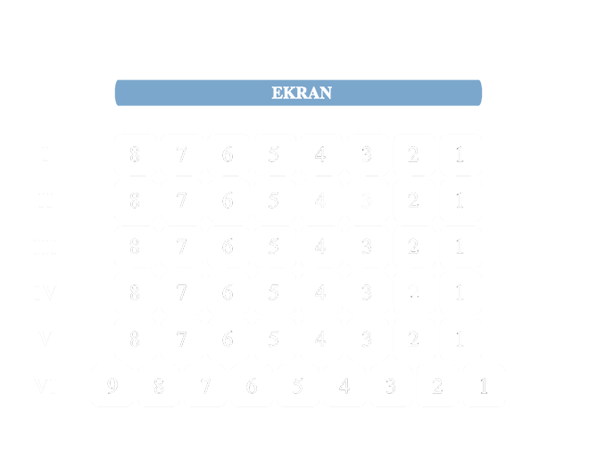 Plan małej sali kinowej